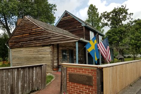 The log cabin at 406 Swedesboro Road was built in the 1600s in an area settled by Swedish and Finnish immigrants. 