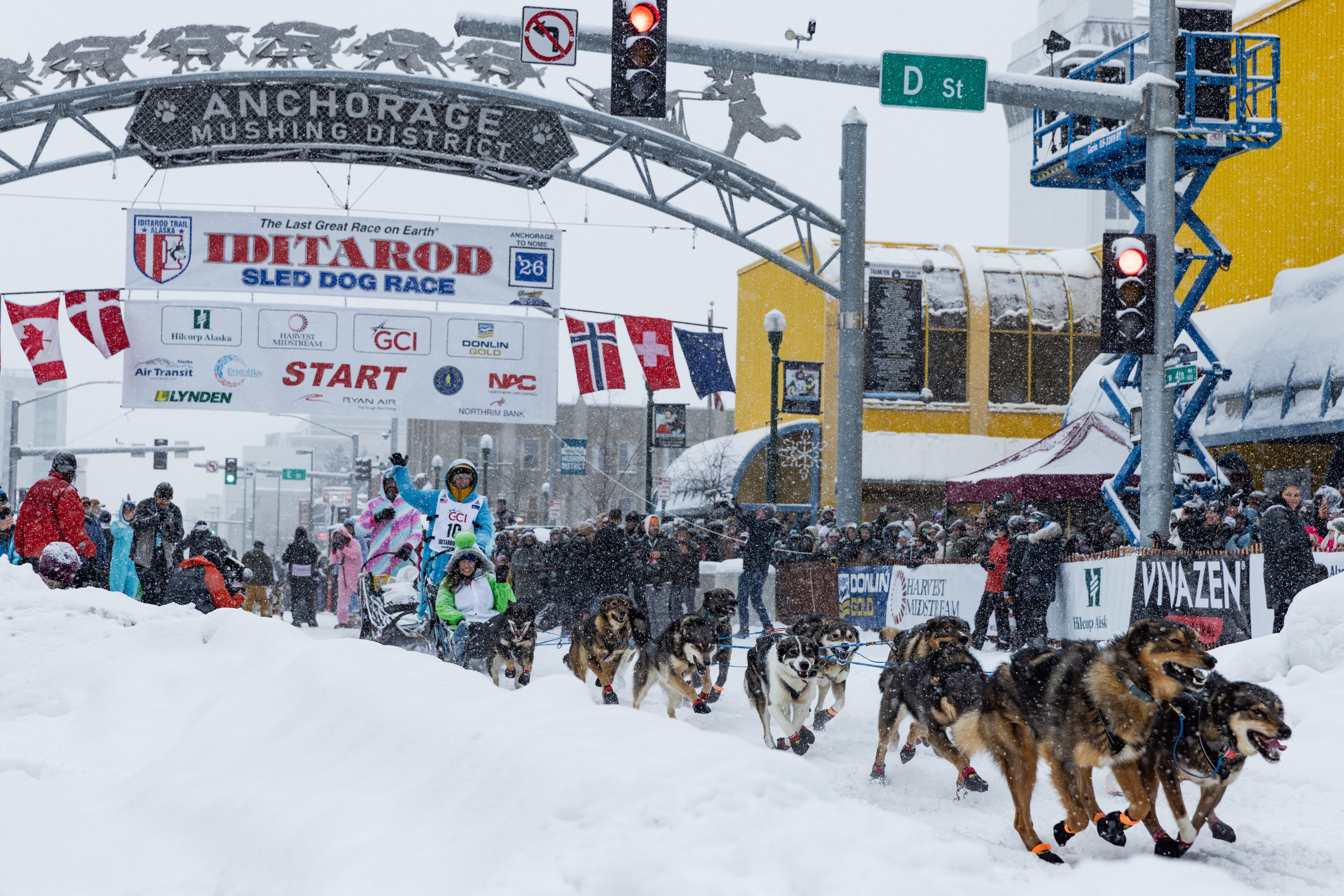 Fans can also watch the race on a special flightseeing package or snowmobiling tour. 
