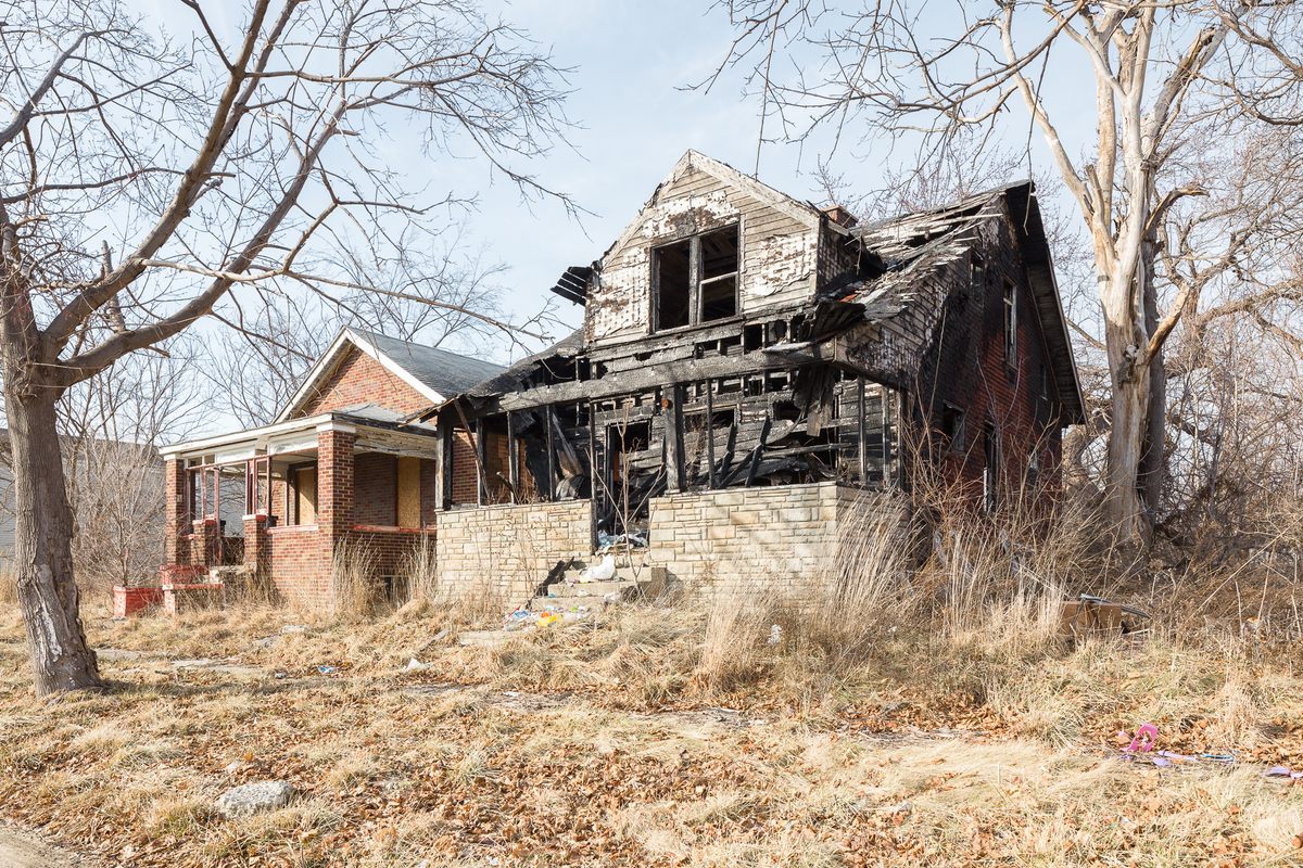 A shot of Chaldean Town in Detroit, which is not nearly as prosperous as it once was.