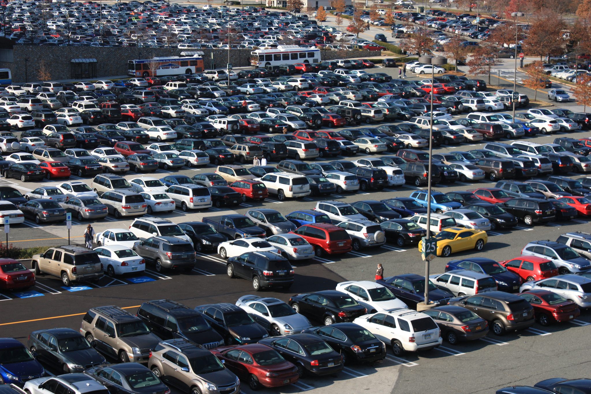 The parking lot at the King of Prussia mall, in King of Prussia, Pennsylvania, which has one of the best-studied accents in North America.