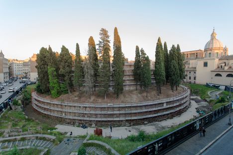 The Mausoleum of Augustus during recent restoration works.
