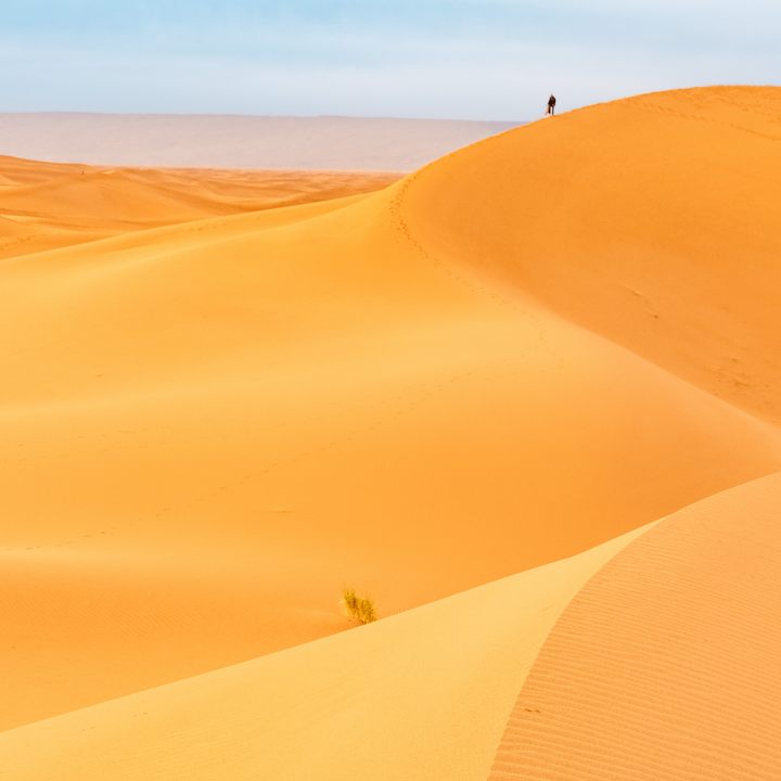 Erg Chigaga, the largest sand sea in Morocco.
