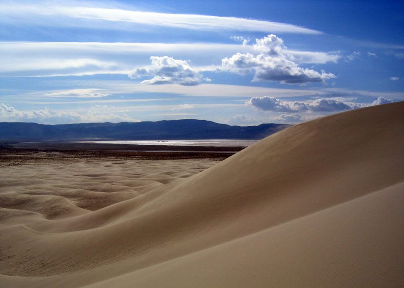 The singing sands.