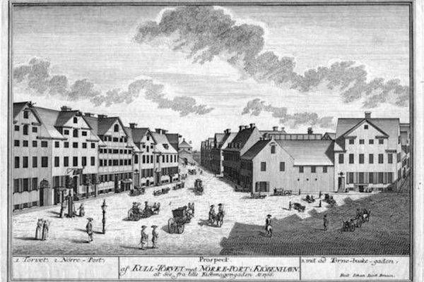 This engraving depicts Kultorvet as it appeared in the 1700s.