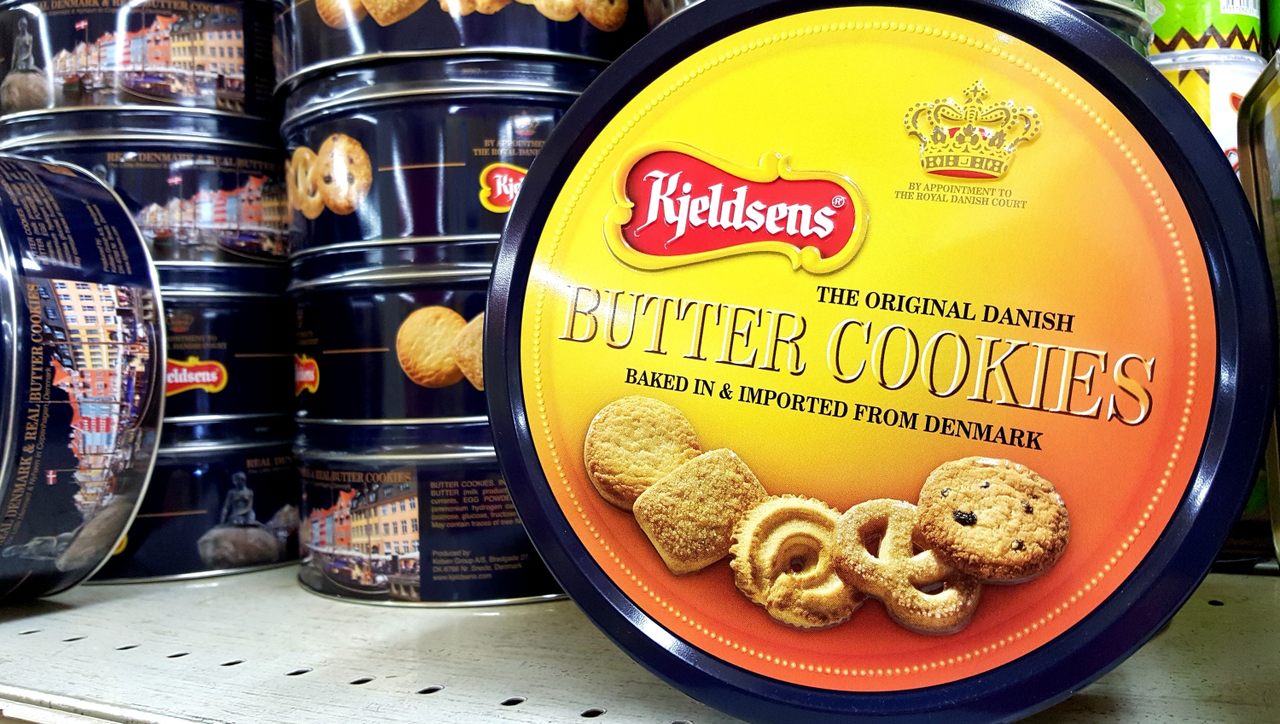 Commercial jingles promise that “Danish blue tin cookies always impress.”