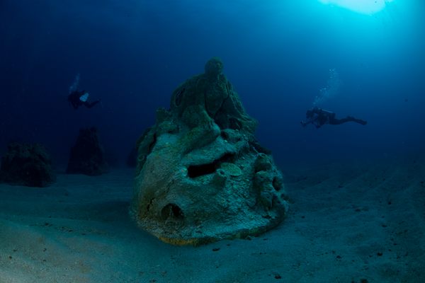 A sculpture in the 1000 Mermaids Artificial Reef.