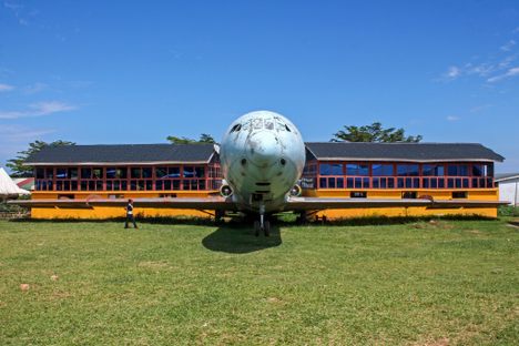 One of the planes in the resort's airplane graveyard.