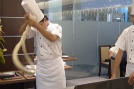 Watch This Chef Turn a Wad of Dough into Yards of Noodles