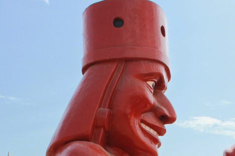 This 11-foot-tall statue outside Trujillo on Peru’s north coast is based on the ceramic drinking vessels of pre-Hispanic Moche culture, also known as "sex pots." 