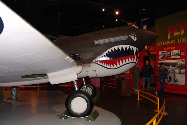 A Curtis P-40N Warhawk flown by the Flying Tigers.