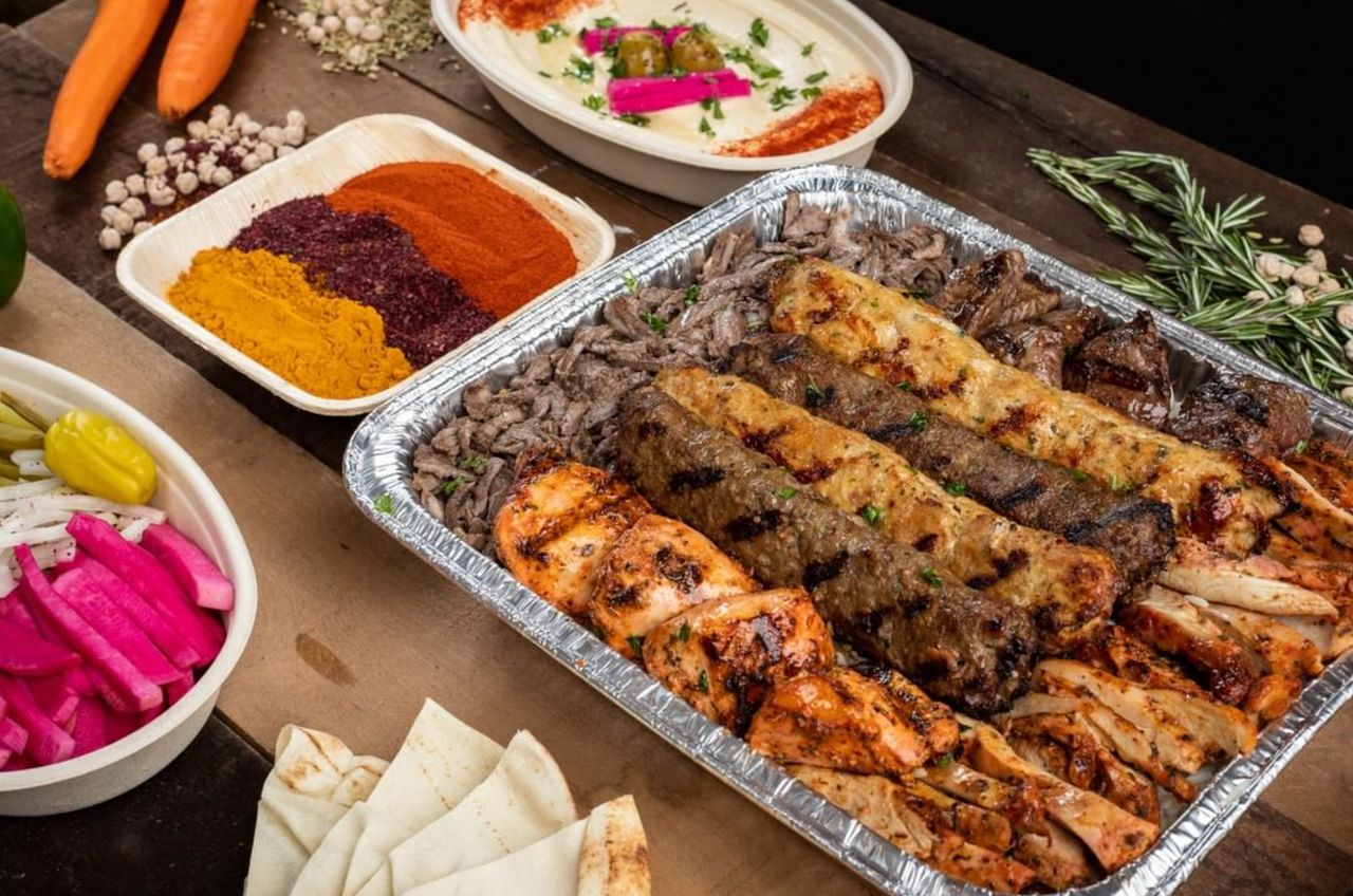 The food at Mr. Kabob, a Chaldean gas-station restaurant that is a short drive from Chaldean Town.