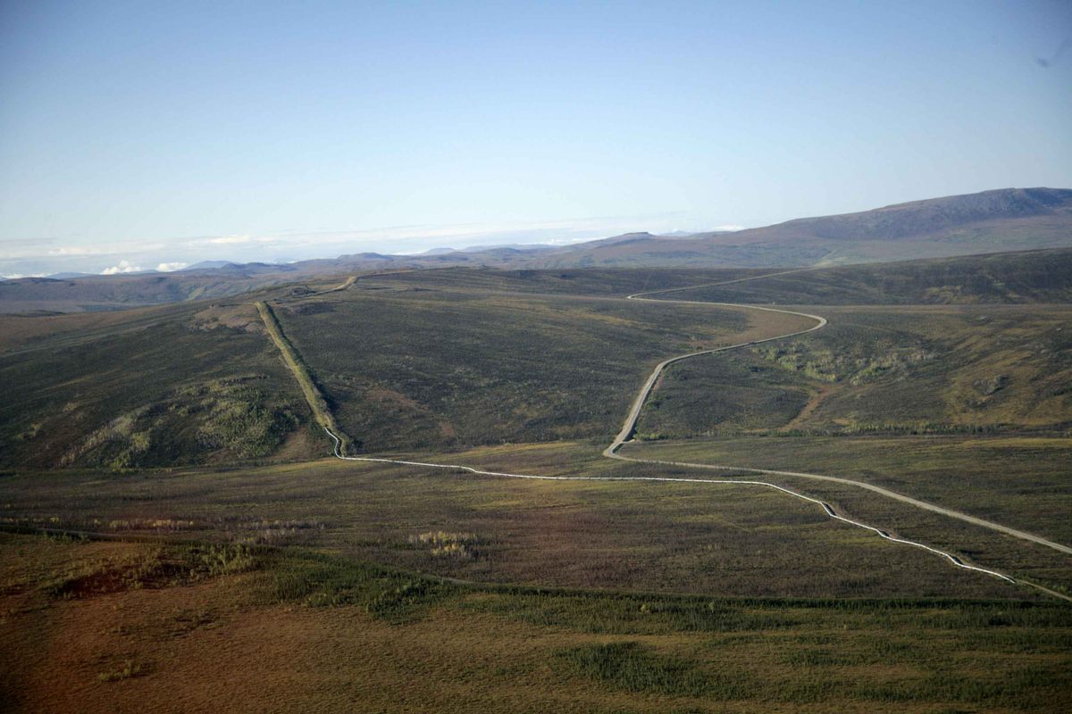 Oil pipelines, like this one cutting through Alaska, lead to plenty of false positives. Beware!