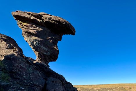 Balanced Rock from above -- note the shadow
