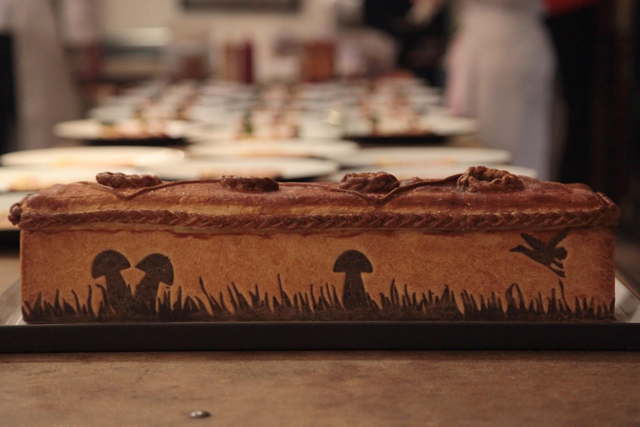 Yohan Lastre's pâté-croûte features a stunning design along one side.