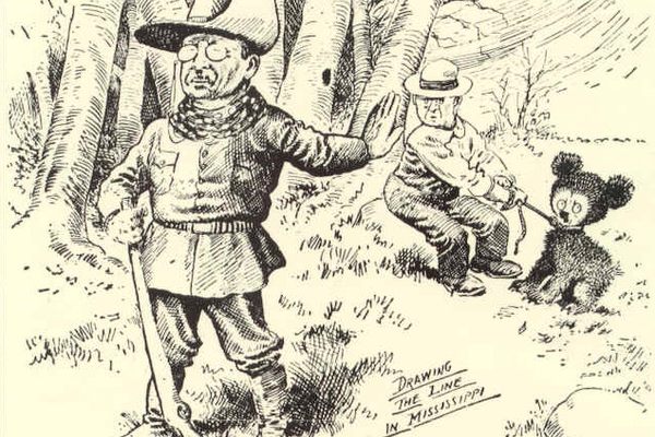The 1902 political cartoon that kicked off the Teddy bear craze. 