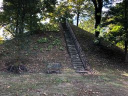 The stairway leading to the top of the Great Mound.