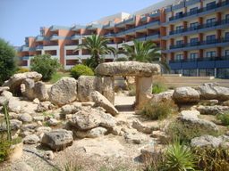 View of the temple in the grounds of the hotel.