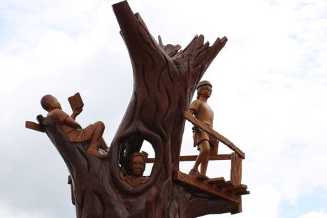 Library Oak Tree Fort Sculpture