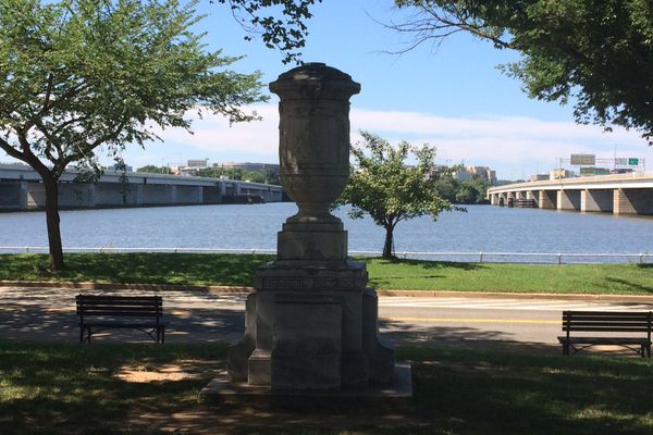 The long-“lost” urn, in its new setting