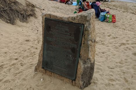 First Encounter Beach Placard