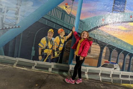 Ben Franklin Bridge Pedestrian Tunnel Mural