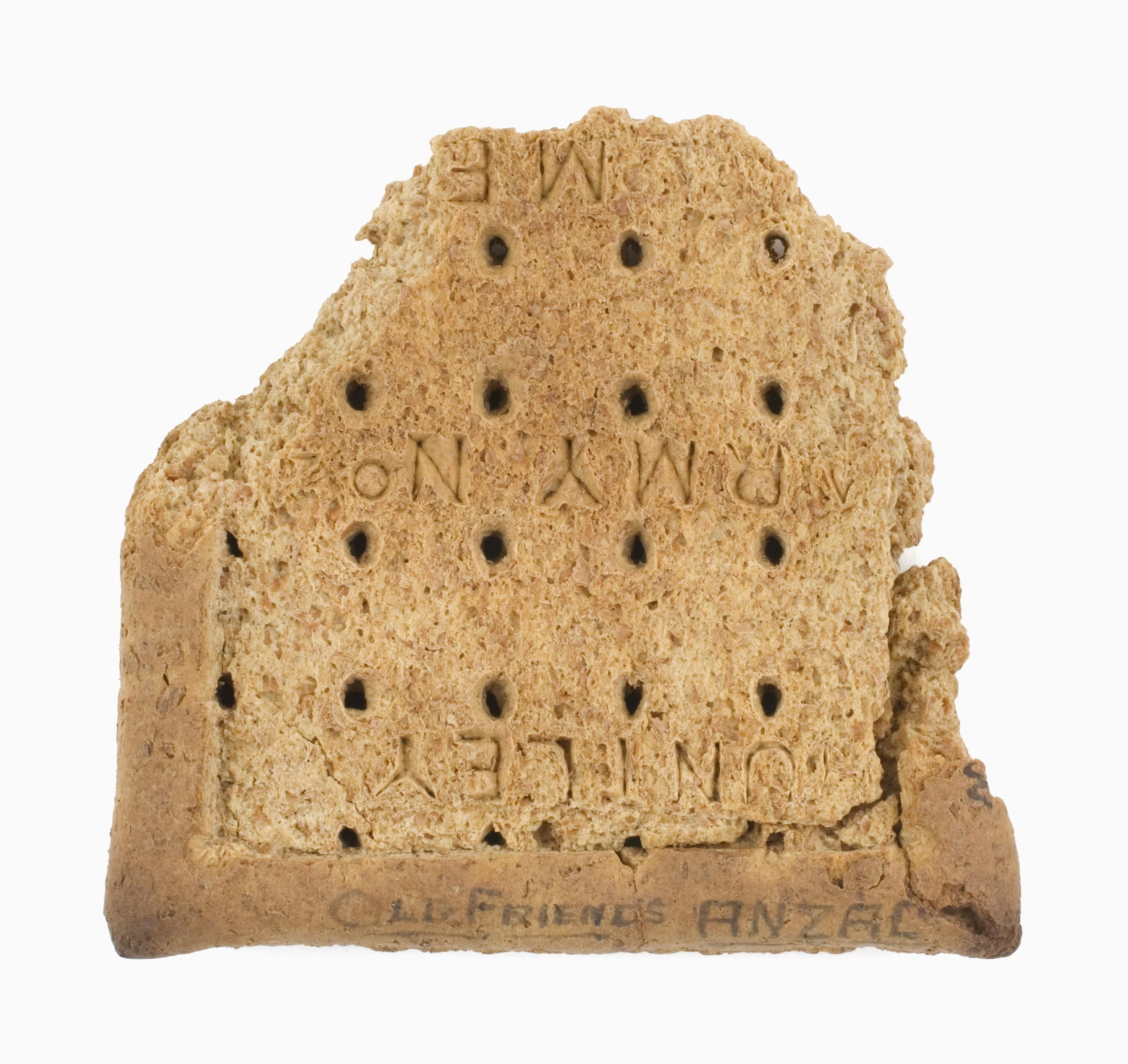 This biscuit was sent as a Christmas message by a man named Christmas.