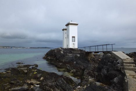 Coastal path leading to lighthouse.