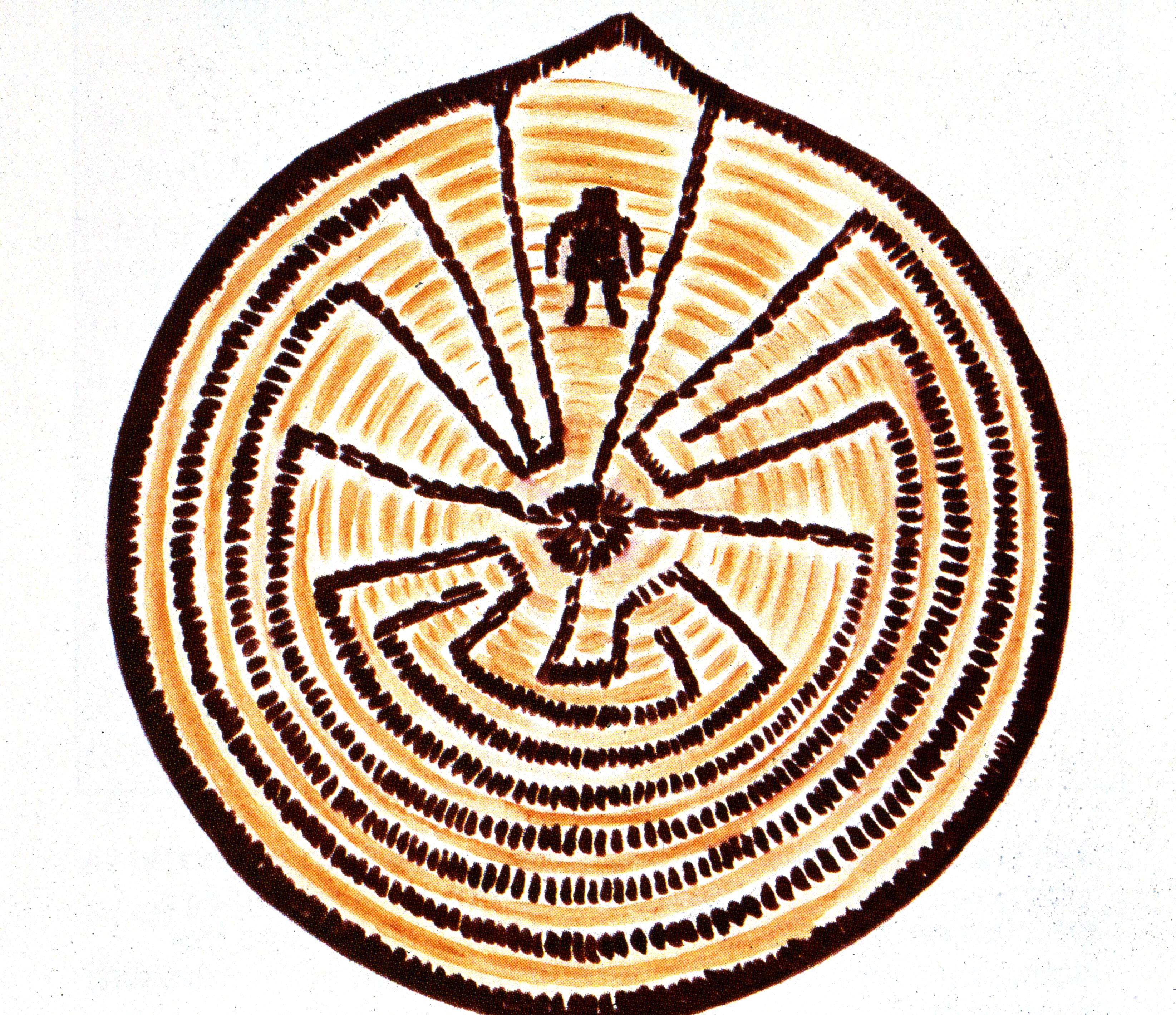 A design, circa 1845, from a basket made by the Pima tribe of southern Arizona. 