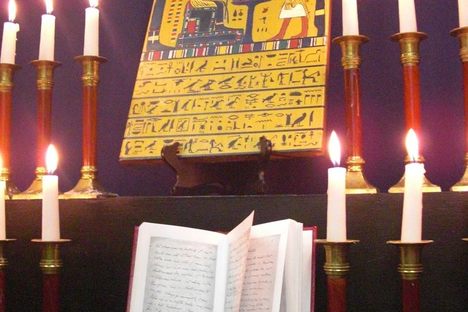 The altar in the temple.