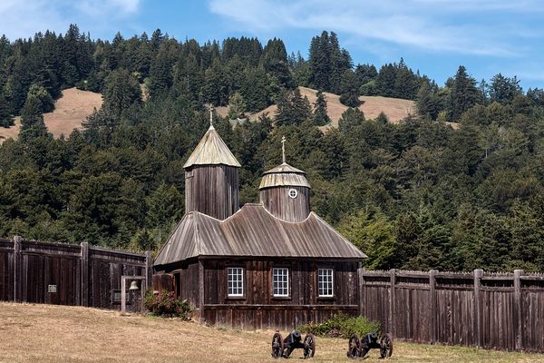 The Russian Orthodox chapel at Fort Ross.