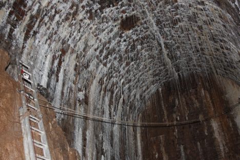 Inside one of the massive chambers