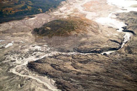 The new outflow of the Kaskawulsh Glacier.