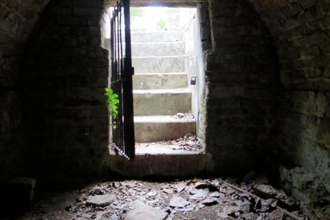 One of the open vaults in the Christ Church Parish Church.