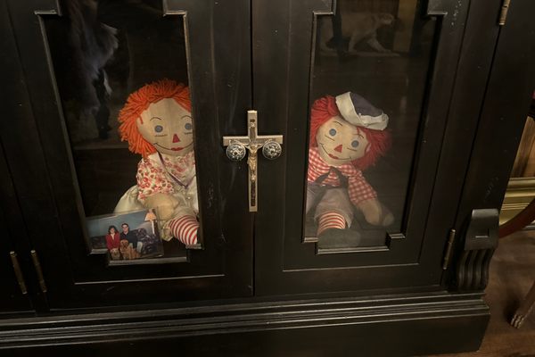 Raggedy Ann and Andy doll from the house of a murder suicide, supposedly haunted.