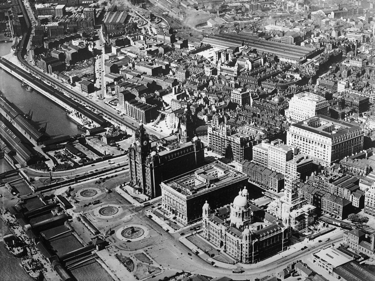 Liverpool, shown here in 1930, was a prime target for Nazi Germany because of its docks.