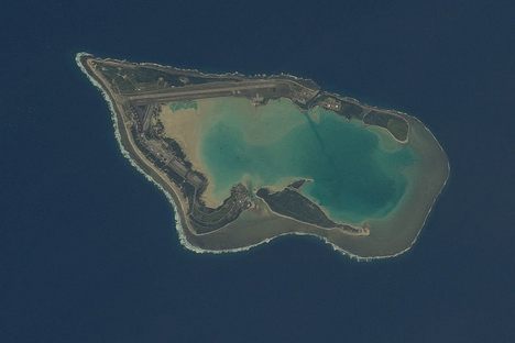 Wake Island as seen from space.