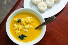 With fat chunks of crab meat swimming in a lush coconut milk curry, it's no wonder this dish is so popular.