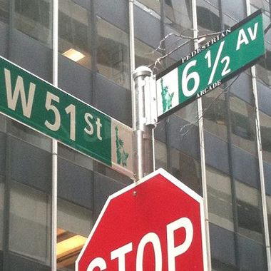 6 1/2 Avenue street sign.
