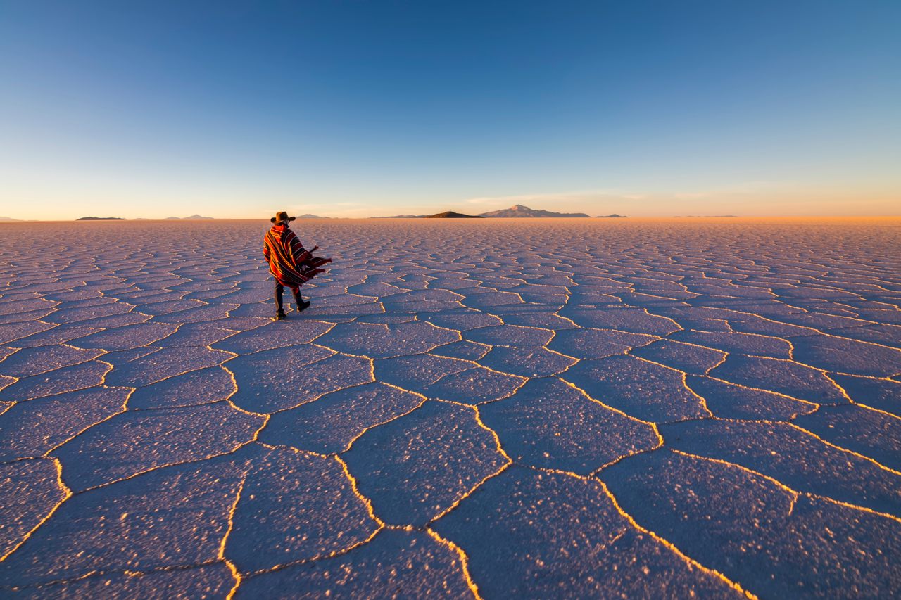 For years, scientists couldn't figure out the mechanism behind these mysterious polygons, seen here at the Salar de Uyuni in Bolivia. 