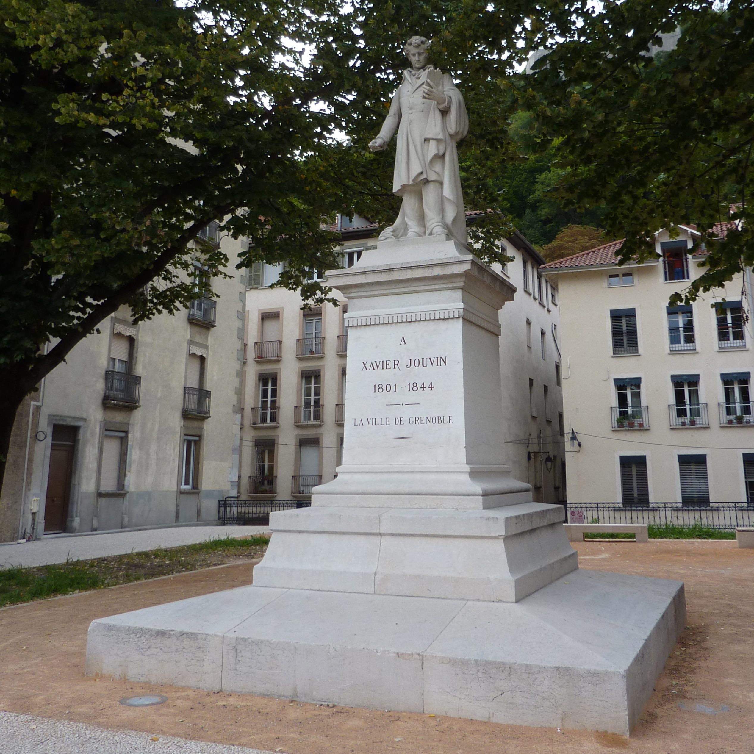 A monument to the glovemaker Xavier Jouvin, credited with inventing the "iron hand," in the city of Grenoble, France.