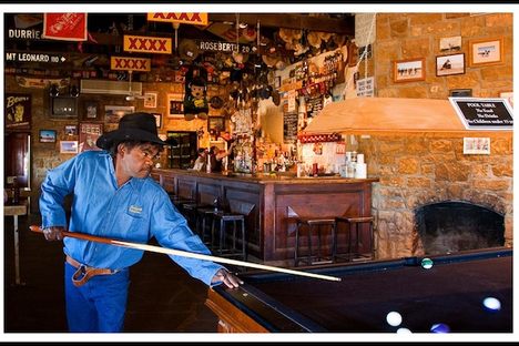 A game of pool in the Birdsville's main pub area. (Photo by Toby Woolley via Flickr)