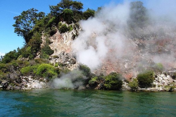 The steaming waters of Lake Rotomahana 