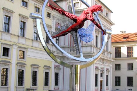 Statue of Věra Čáslavská in Prague