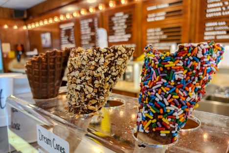 Kirk’s hand-dipped “dream cones” at the parlor’s 25th Avenue location.