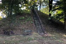 The stairway leading to the top of the Great Mound.