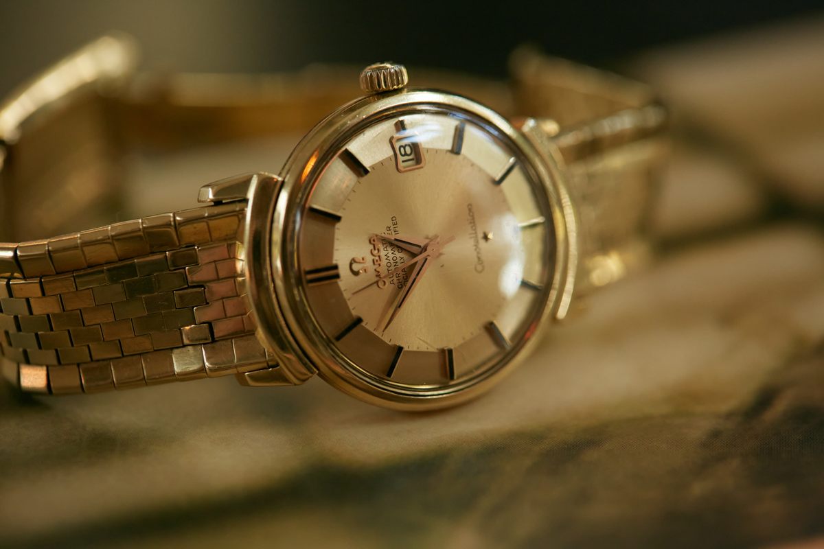 This vintage Omega Constellation caught Aly Michalka's eye immediately when she saw it at a vintage watch pop-up.