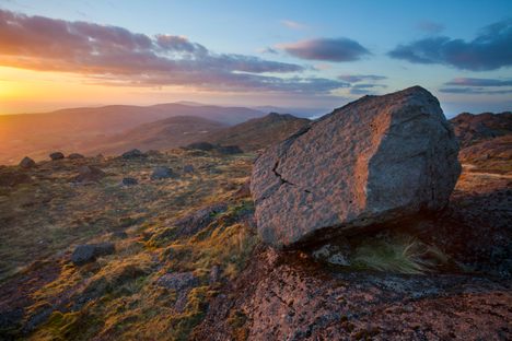 Sunset at Slieve Foy, protected home of leprechauns.