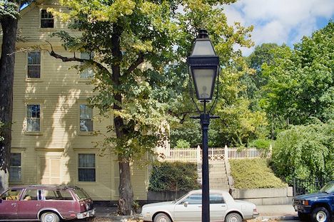 The Stephen Harris House from the street.  (via Flickr)