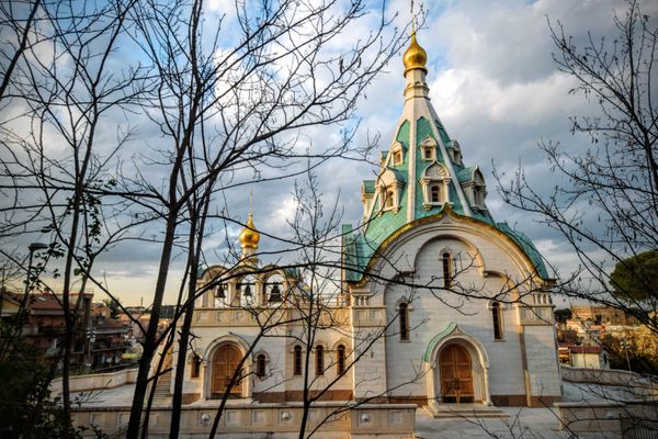 The church sits just outside the Vatican on the grounds of the Russian Embassy.