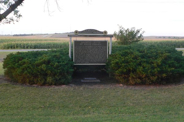 Historical sign in Osborne, Kansas.